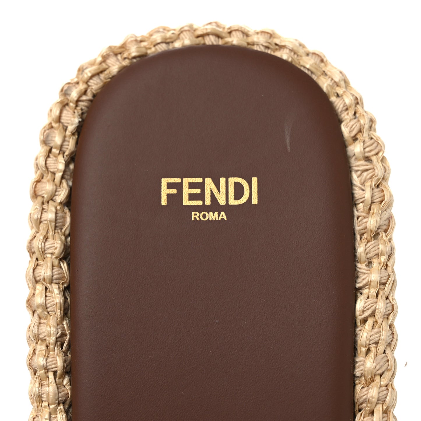 Raffia Womens FF Sunshine Flatform Slide Sandals 39.5 Beige