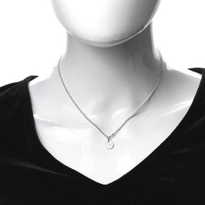 Hermes 18K White Gold Diamond Gambade Clou de Selle Pendant Necklace 2 of 6