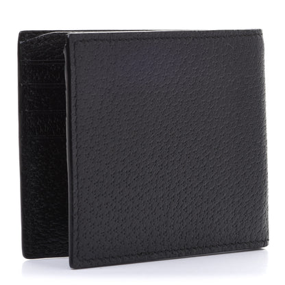 Gucci Calfskin Boar Effect GG Marmont Bi-Fold Wallet Black 3 of 8