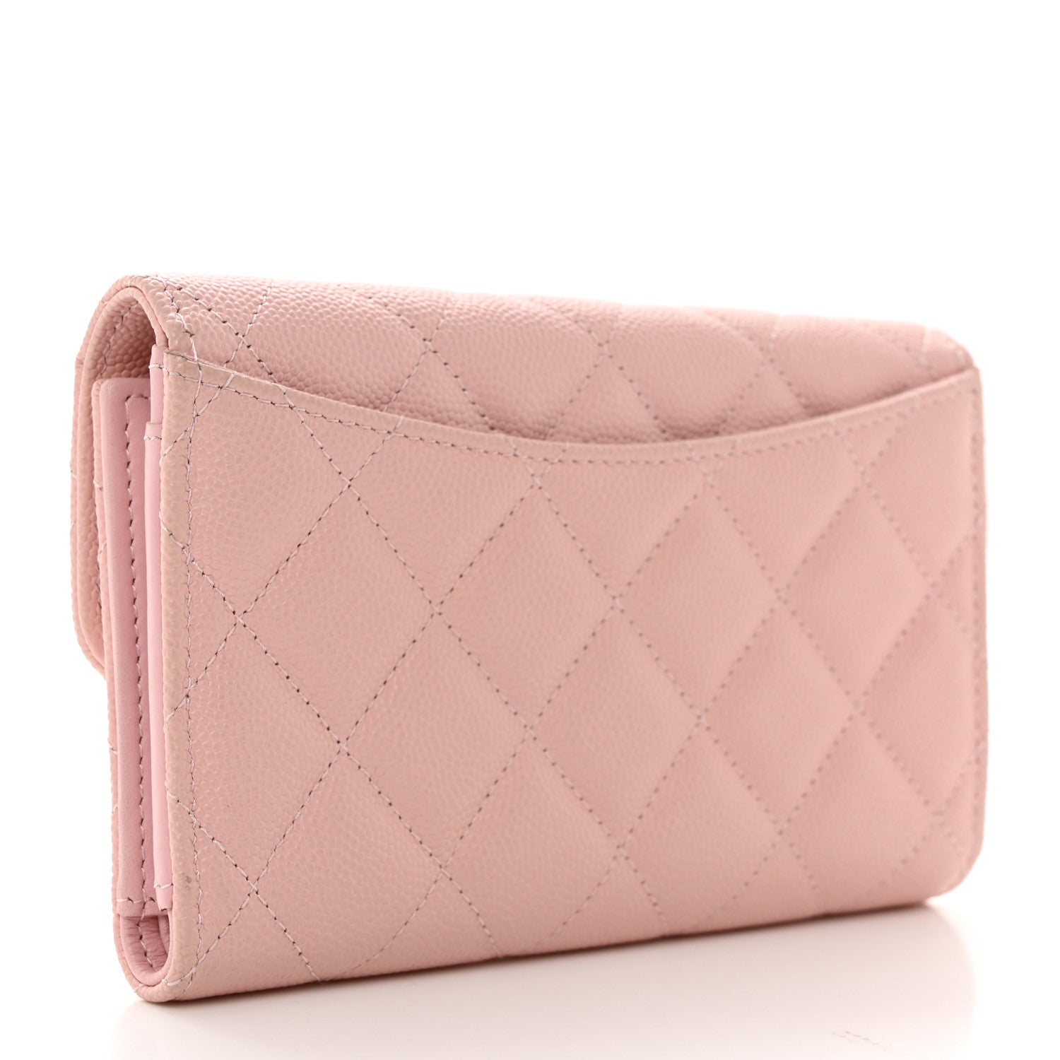 Chanel Caviar Quilted Medium Flap Wallet Light Pink 3 of 9