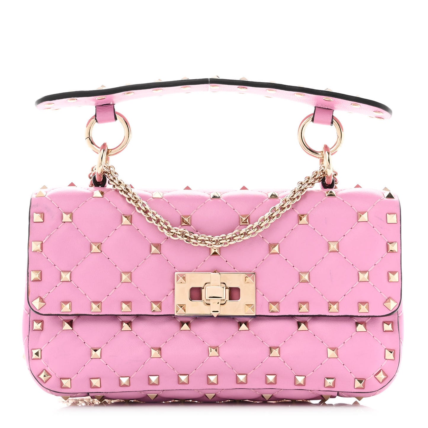 Nappa Small Rockstud Spike Shoulder Bag Giacinto