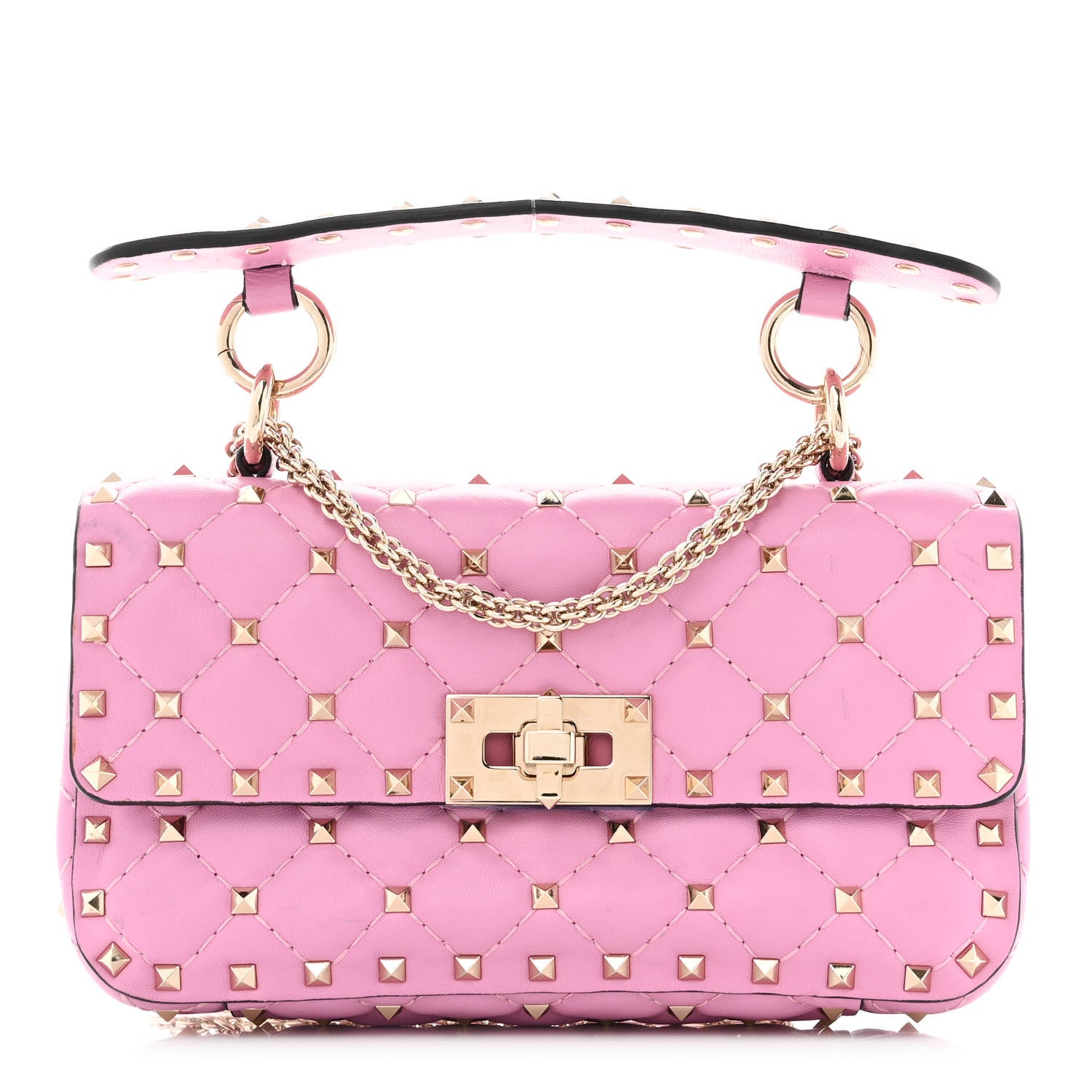 Valentino Garavani Nappa Small Rockstud Spike Shoulder Bag Giacinto 1 of 9