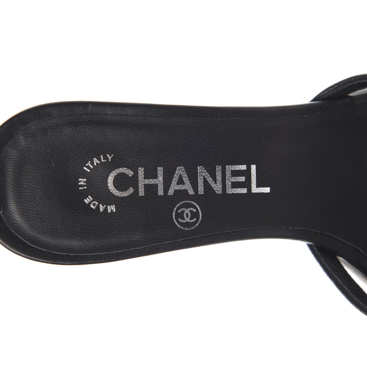 Chanel PVC Lambskin Logo Mules 37 Black 8 of 10