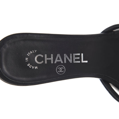 Chanel PVC Lambskin Logo Mules 37 Black 8 of 10