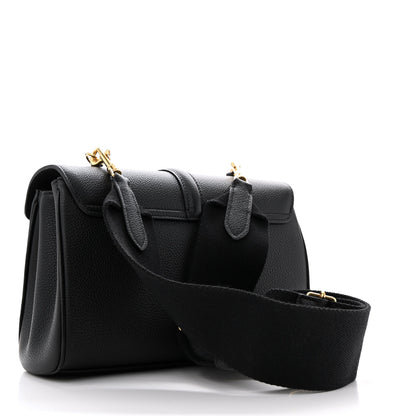 Celine Grained Calfskin Teen Soft 16 Shoulder Bag Black 3 of 14