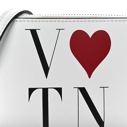 Valentino Garavani Calfskin VLTN Print Wallet Crossbody Bag White 7 of 10