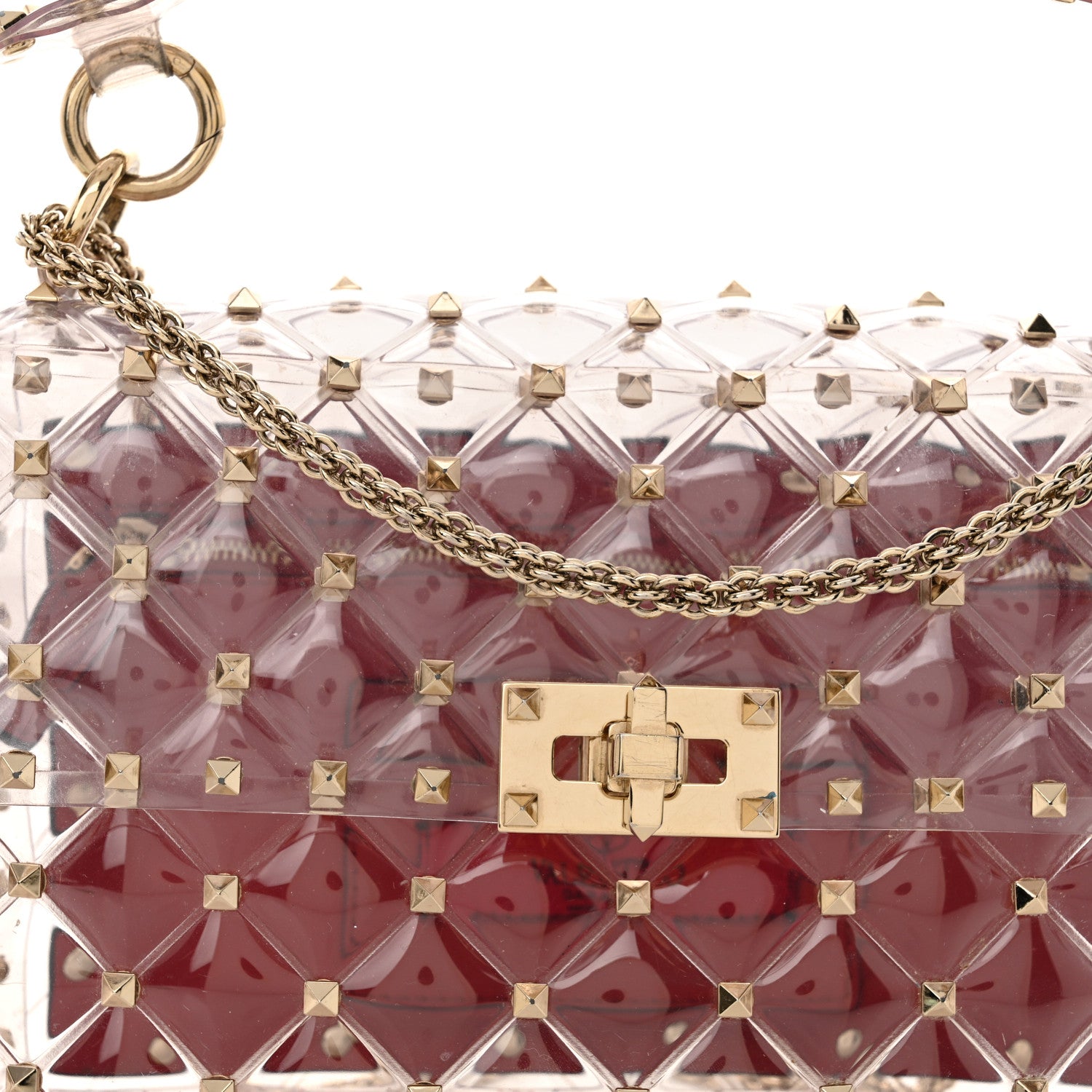 Valentino Garavani PVC Medium Rockstud Spike Shoulder Bag 7 of 12