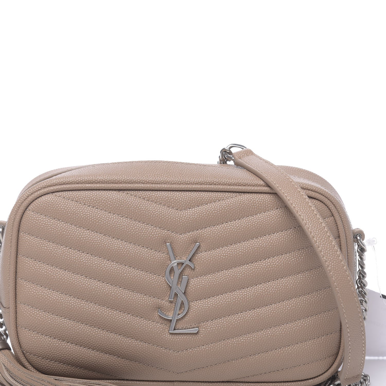 Saint Laurent Grain De Poudre Matelasse Monogram Mini Lou Camera Bag Gold Sand 10 of 10