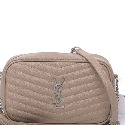Saint Laurent Grain De Poudre Matelasse Monogram Mini Lou Camera Bag Gold Sand 10 of 10