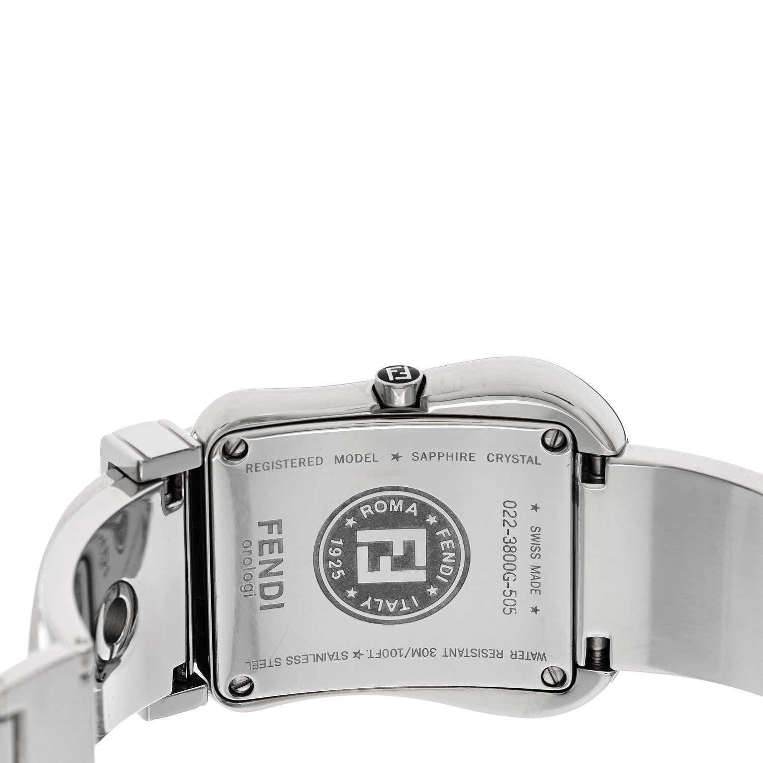 Fendi Stainless Steel Diamond 33mm Buckle Quartz Watch Black 4 of 5
