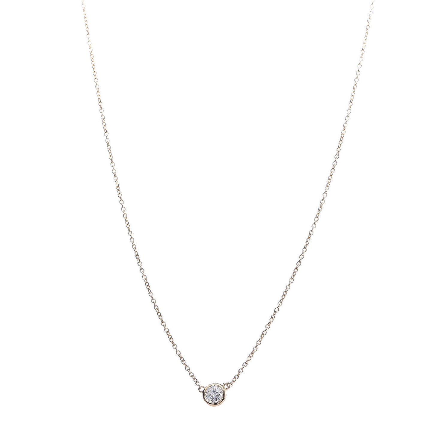 18K Yellow Gold Diamond .23ct Elsa Peretti Diamonds by the Yard Pendant Necklace