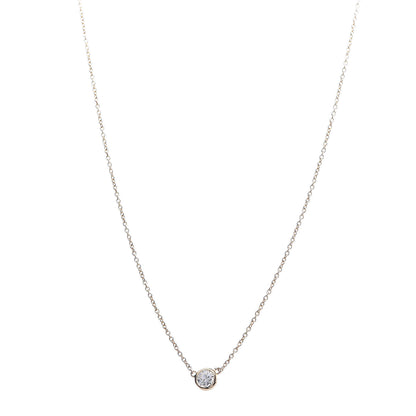Tiffany 18K Yellow Gold Diamond .23ct Elsa Peretti Diamonds by the Yard Pendant Necklace 1 of 7