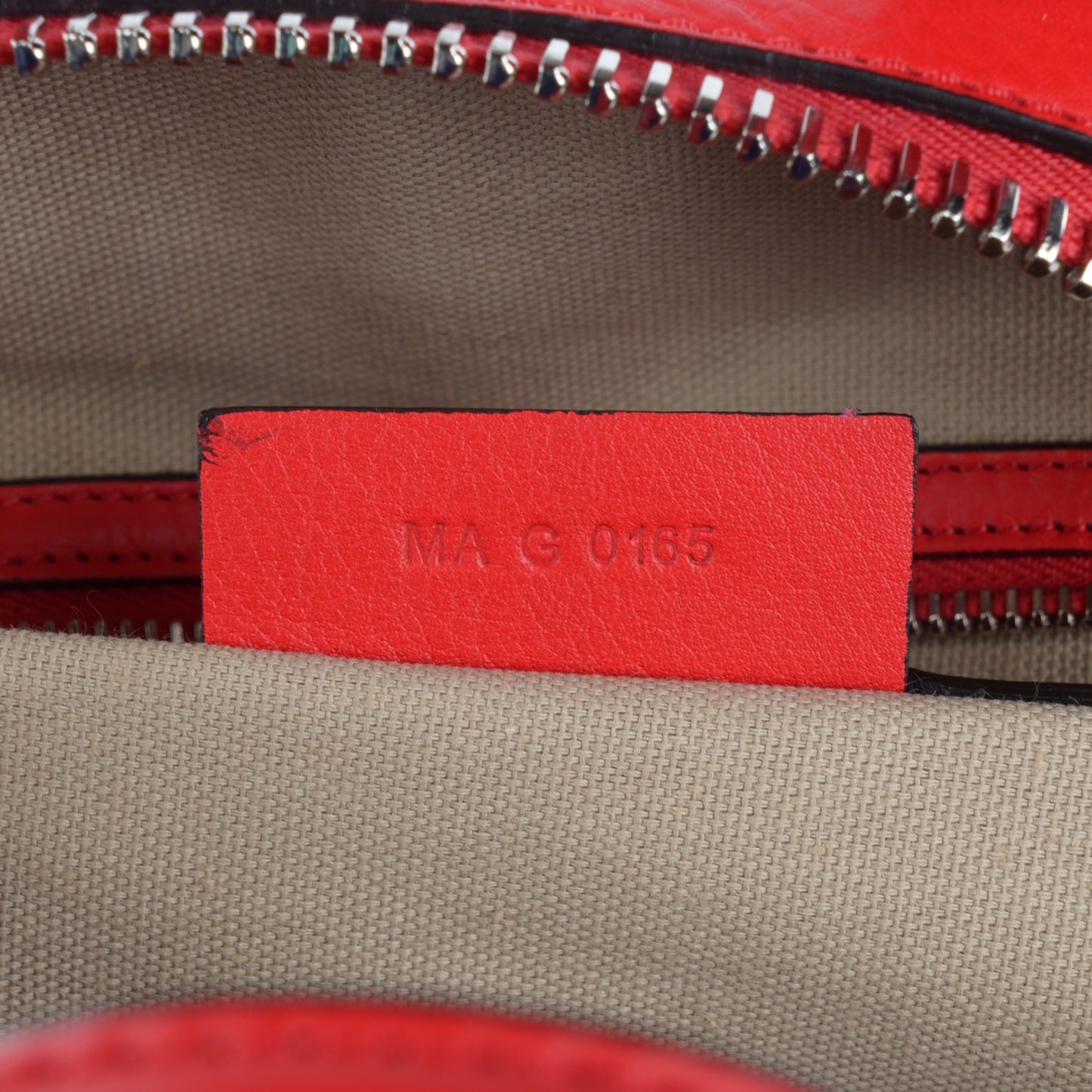 Waxed Calfskin Small Nightingale Red