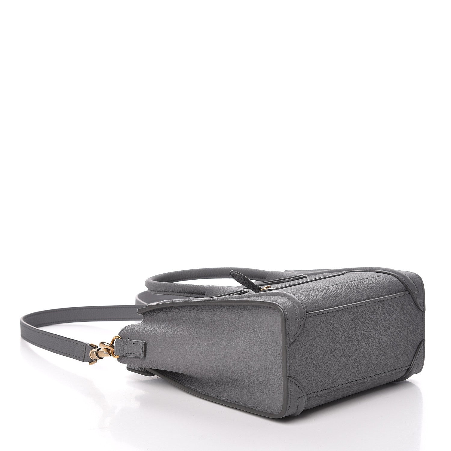 Celine Baby Drummed Calfskin Nano Luggage Kohl 4 of 10