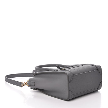 Celine Baby Drummed Calfskin Nano Luggage Kohl 4 of 10