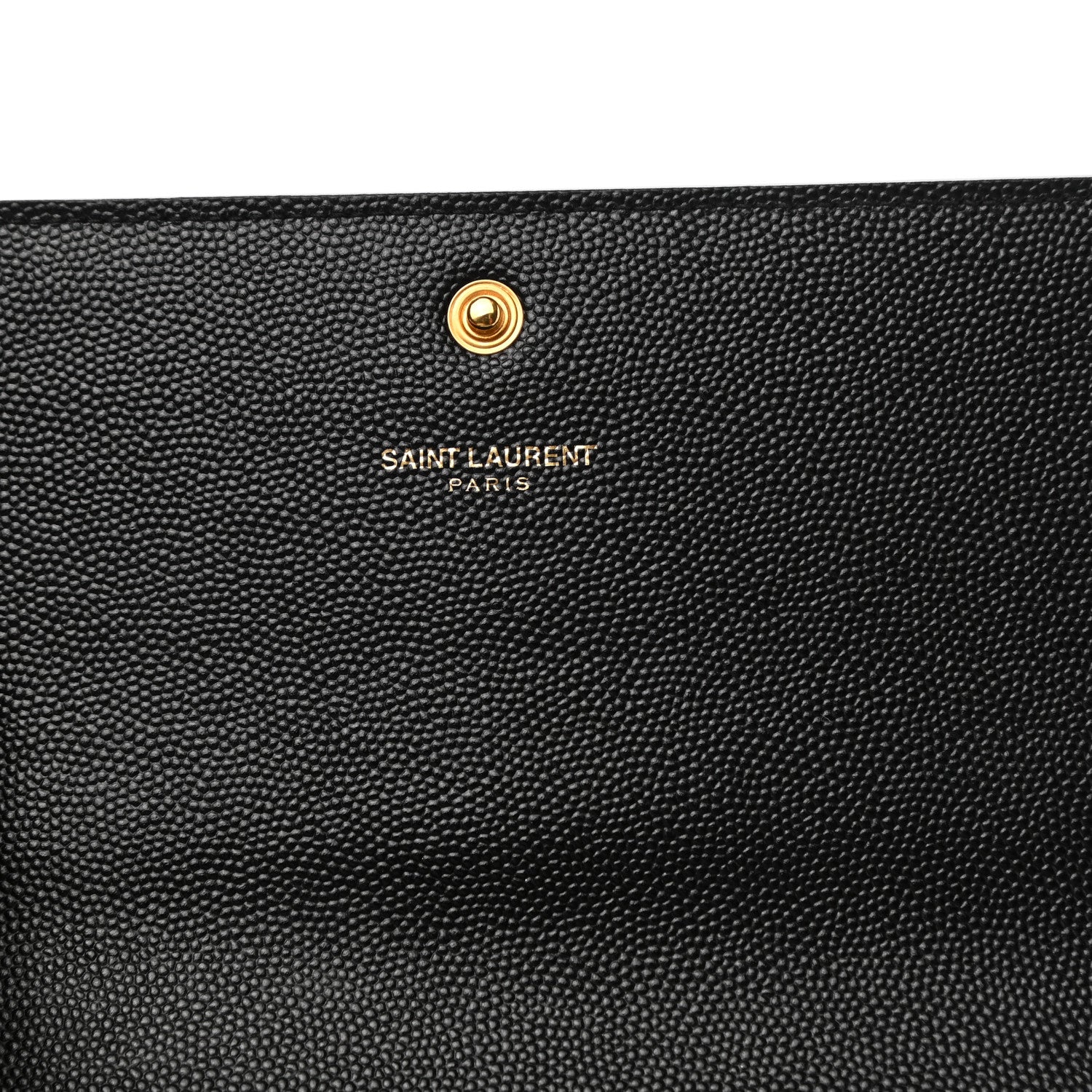 Saint Laurent Grain De Poudre Classic Monogram Cassandre Wallet Black 6 of 9
