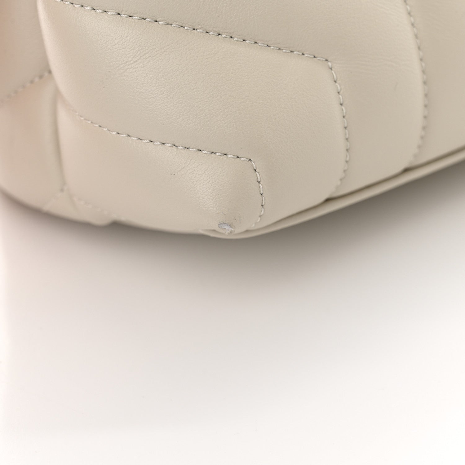 Saint Laurent Calfskin Y Quilted Monogram Medium Loulou Chain Satchel Crema Soft 11 of 15