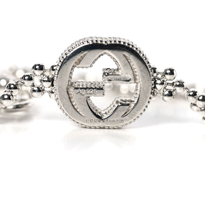Gucci Sterling Silver Interlocking GG Beaded Flower Bracelet 5 of 5