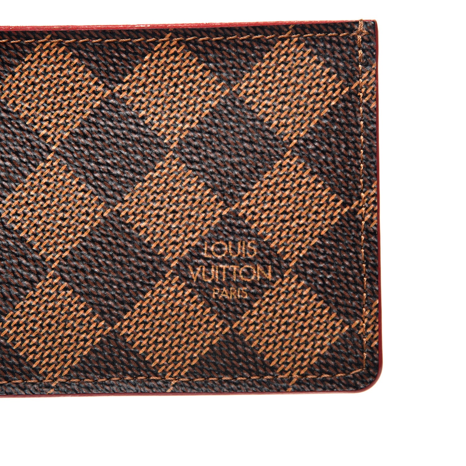 Louis Vuitton Damier Ebene Caissa Card Holder Cherry 8 of 8