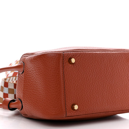 Hermes Taurillon Clemence Maxi Quadrille Mini Lindy 20 Cuivre Chai Nata Bleu Brume 10 of 12