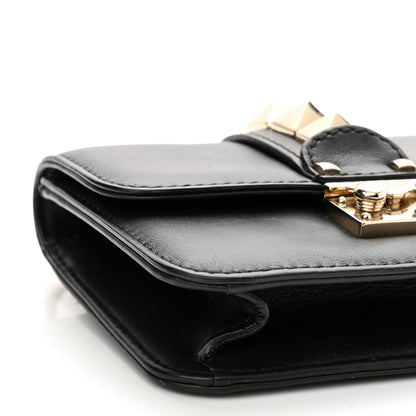 Valentino Garavani Vitello Mini Glam Lock Rockstud Flap Black 8 of 9