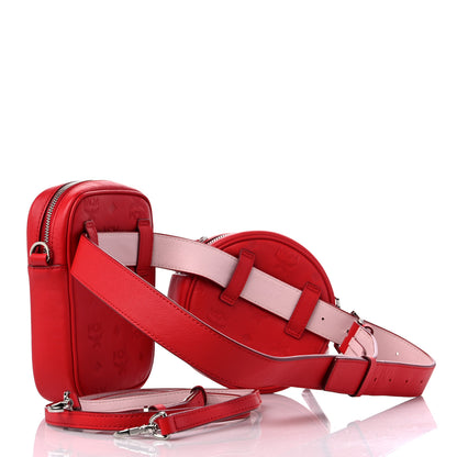 MCM Calfskin Ottomar Original Belt Bag Red Pink 3 of 11