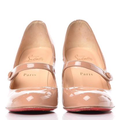 Christian Louboutin Patent Charlene Pumps 38 Nude 2 of 11