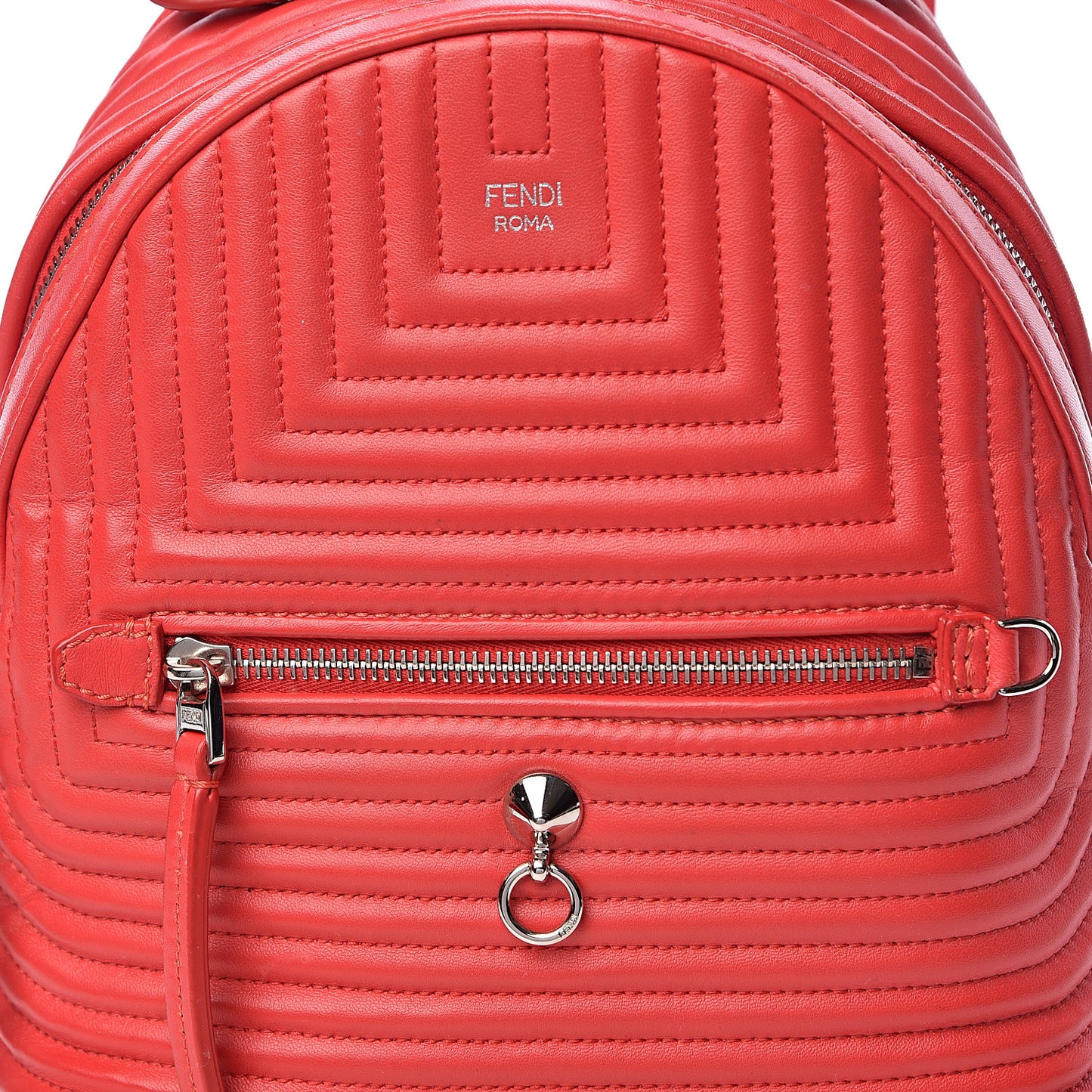 Shiny Nappa Trapuntata Mini Backpack Papavero