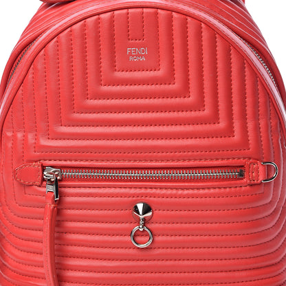 Fendi Shiny Nappa Trapuntata Mini Backpack Papavero 8 of 16