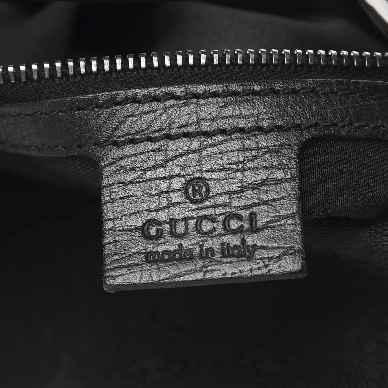 Gucci Monogram Medium Horsebit Chain Hobo Black 6 of 14