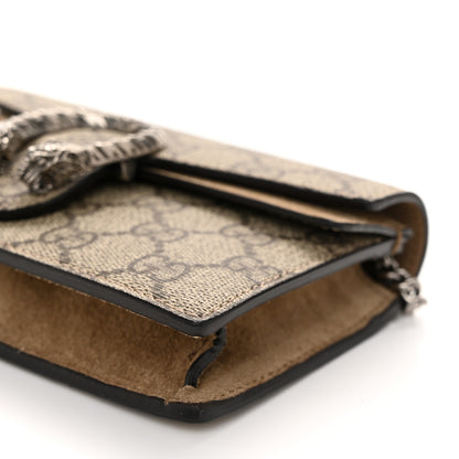 Gucci GG Supreme Monogram Super Mini Dionysus Shoulder Bag Taupe 9 of 10