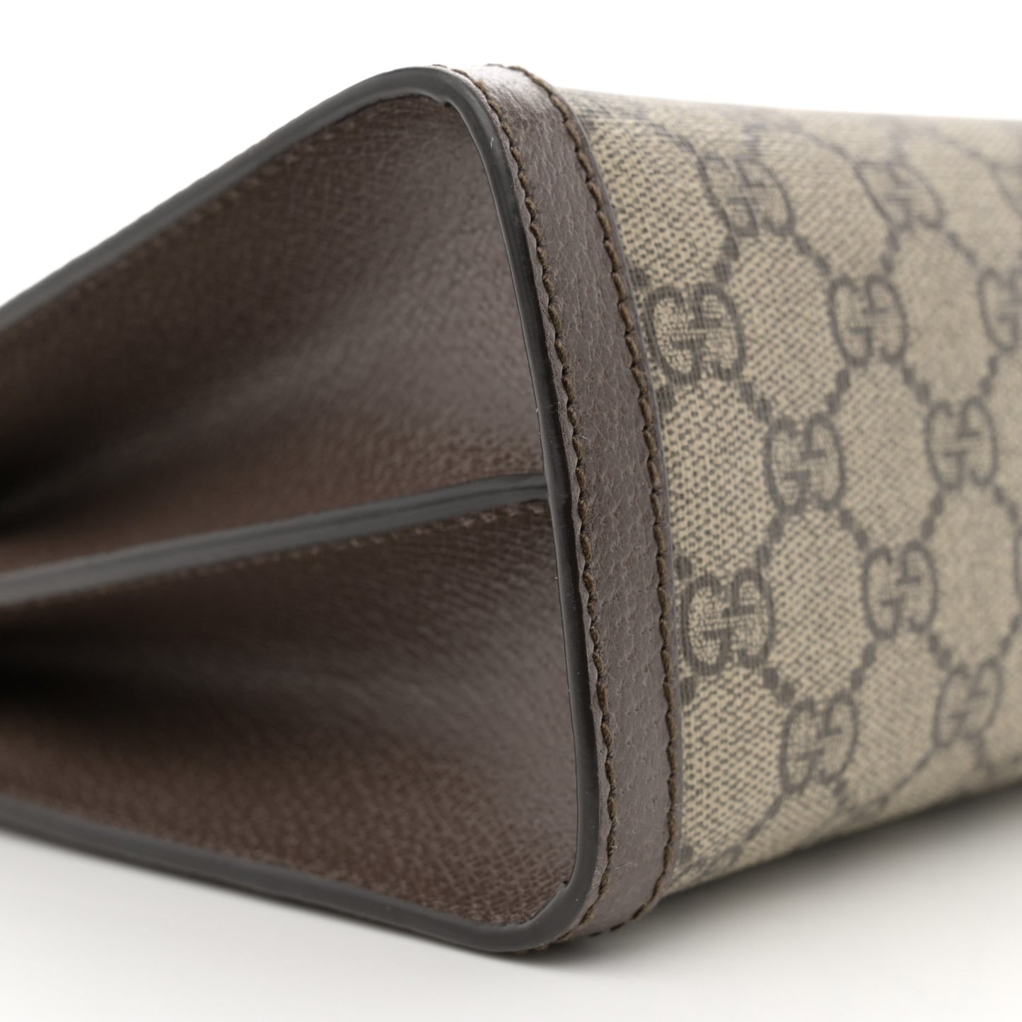 GG Supreme Monogram Web Medium Ophidia Chain Shoulder Bag Brown