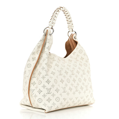 Louis Vuitton Mahina Carmel Hobo Snow 3 of 11