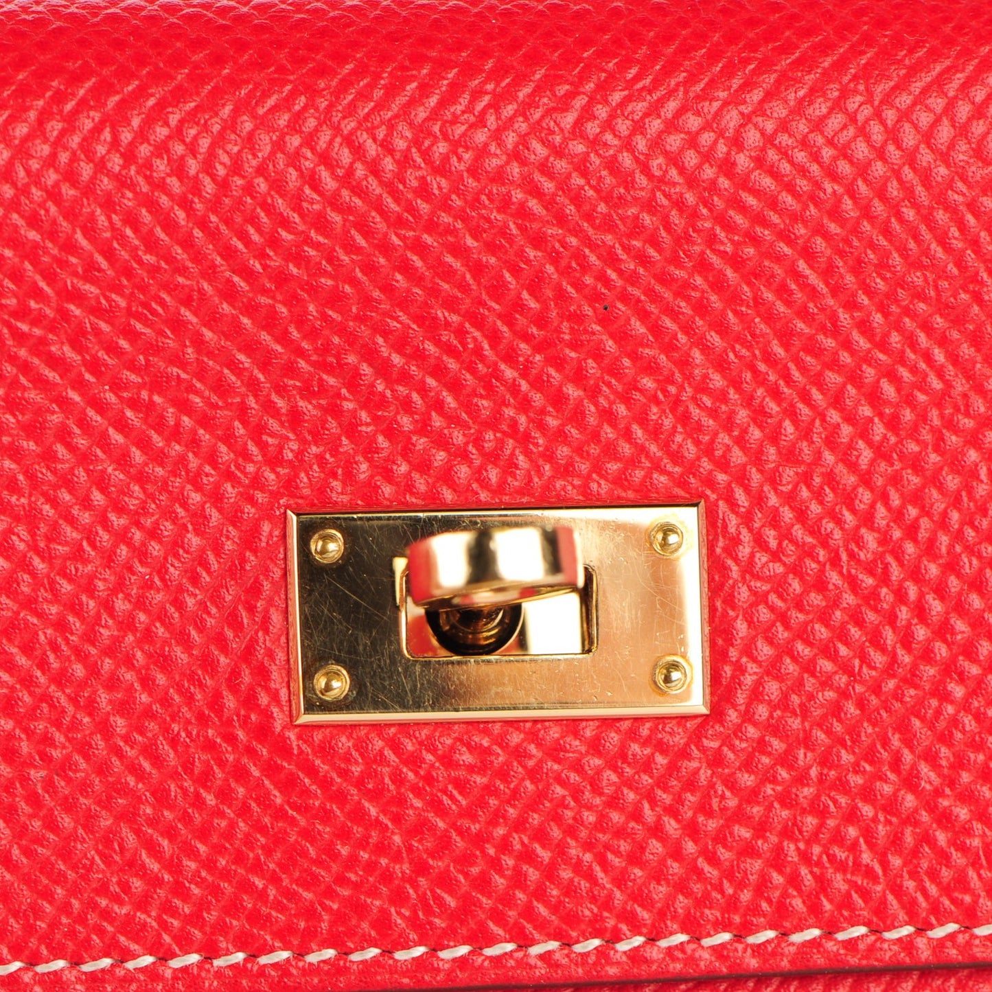 Epsom Kelly Longue Wallet Rouge Casaque Bleu Thalassa