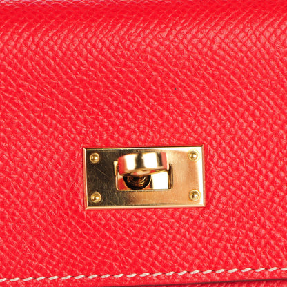 Hermes Epsom Kelly Longue Wallet Rouge Casaque Bleu Thalassa 11 of 11