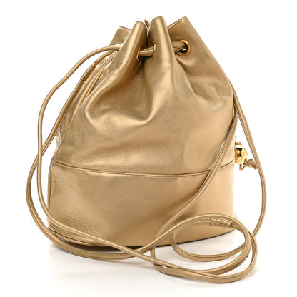 Chanel Metallic Lambskin CC Drawstring Shoulder Bag Gold 4 of 11