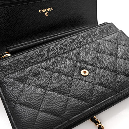 Chanel Caviar Quilted Wallet on Chain WOC Black 12 of 13