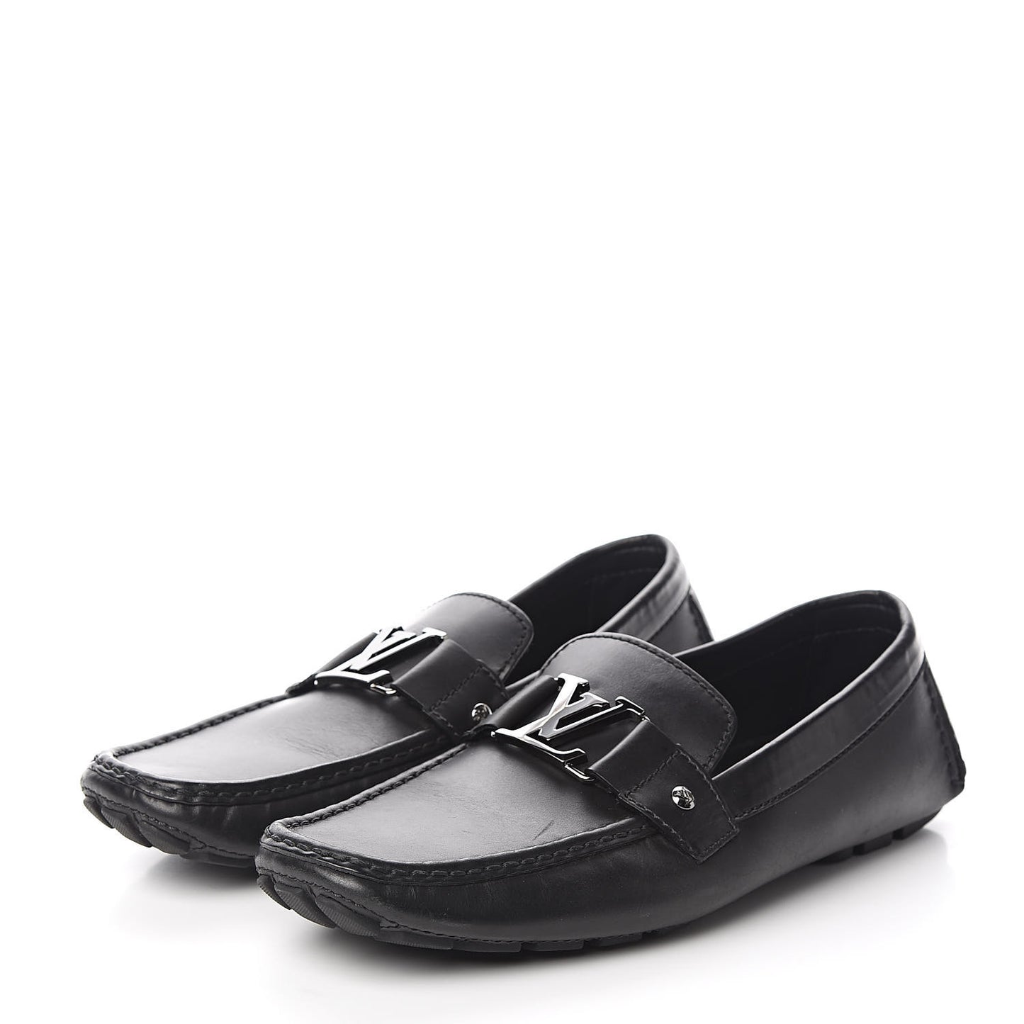 Calfskin Mens Monte Carlo Loafers 9.5 Black