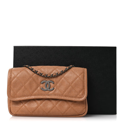 Chanel Caviar Small Natural Beauty Flap Brown 16 of 16