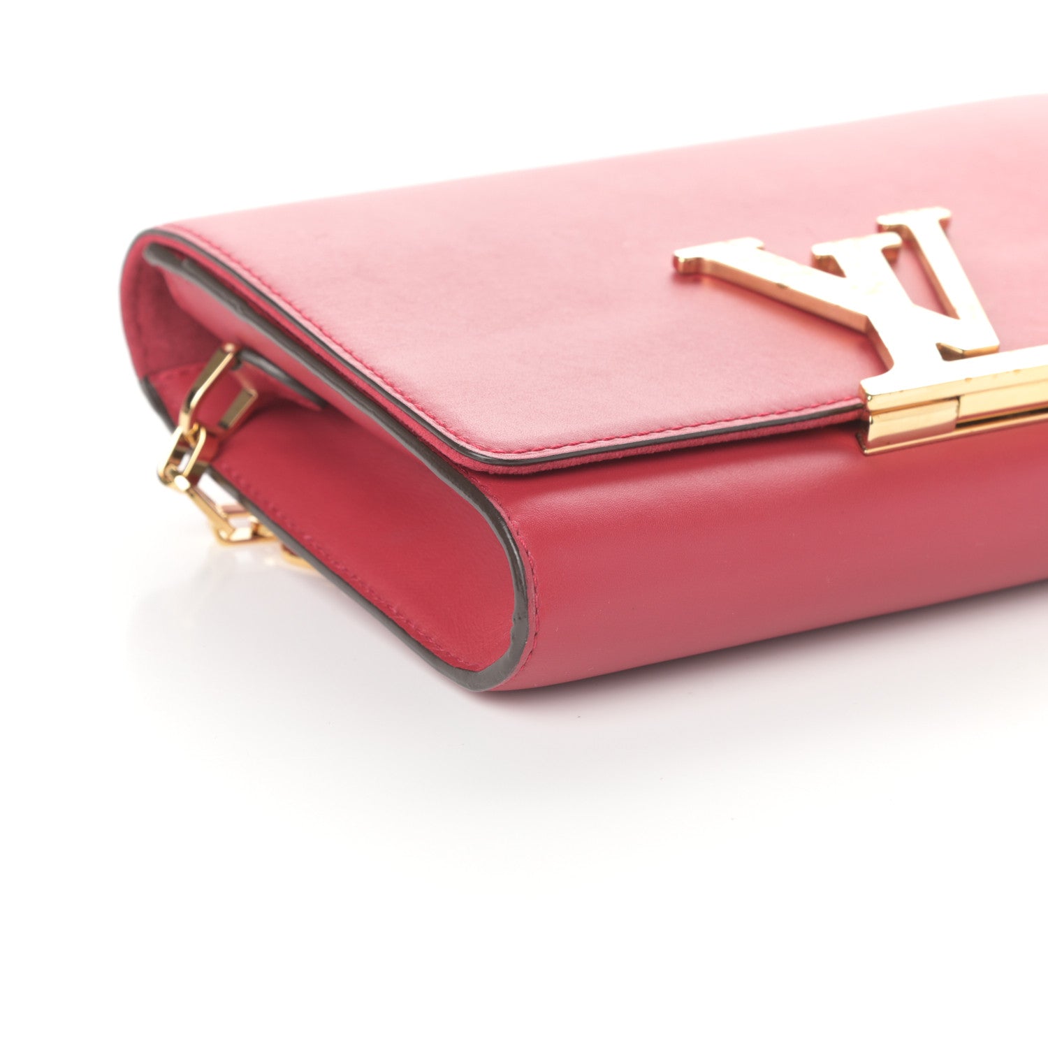 Louis Vuitton Calfskin Chain Louise GM Framboise 8 of 9