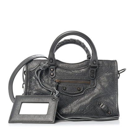 Balenciaga Agneau Arena Classic Hardware Nano City Dark Grey 1 of 4