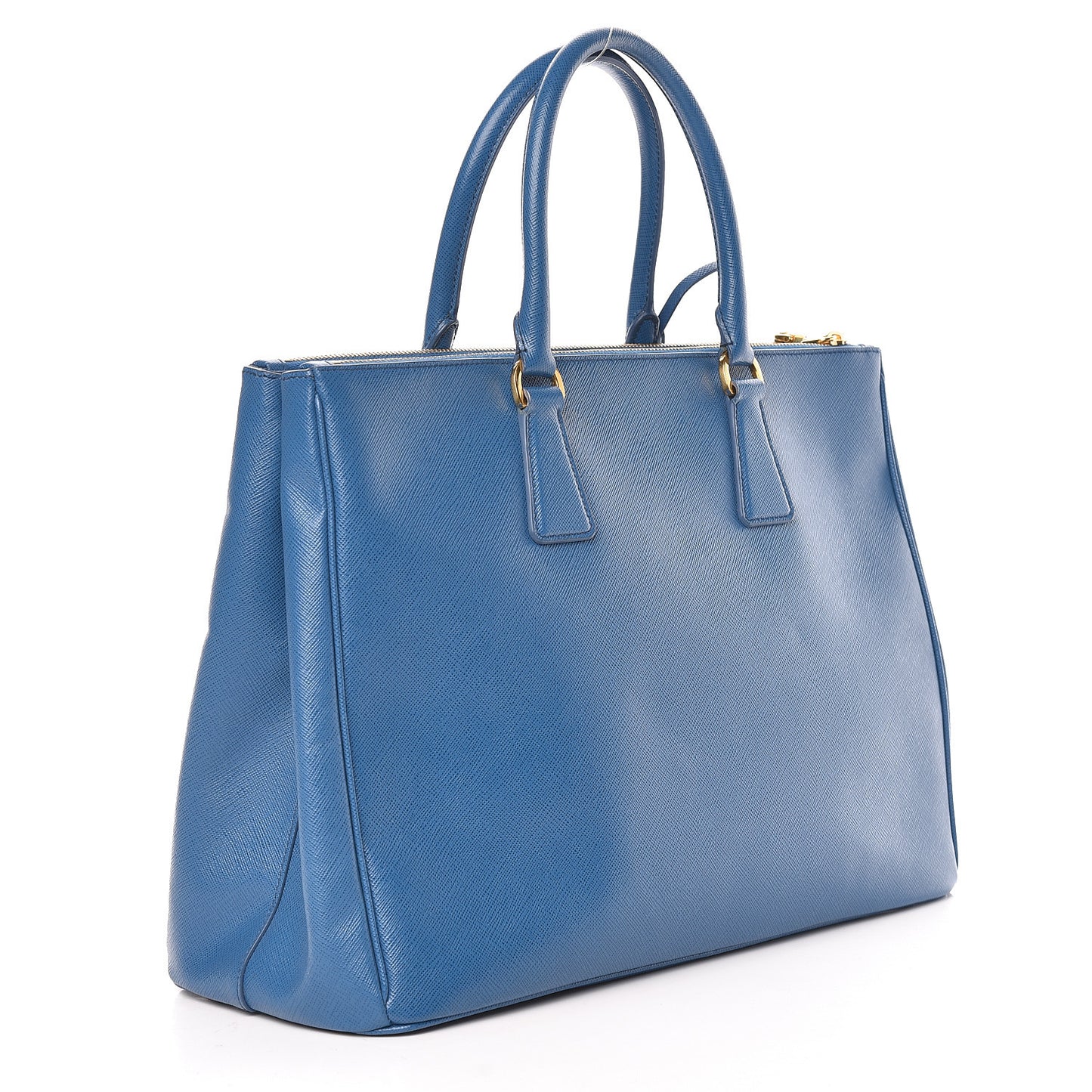 Saffiano Large Galleria Double Zip Tote Cobalto