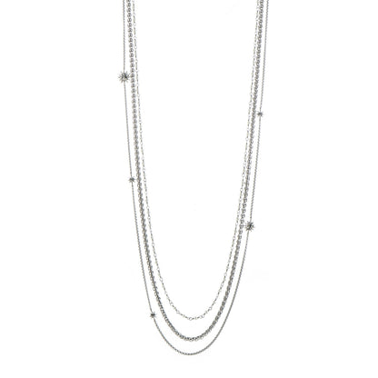 David Yurman Sterling Silver Pearl 10mm Starburst Chain Necklace 1 of 5