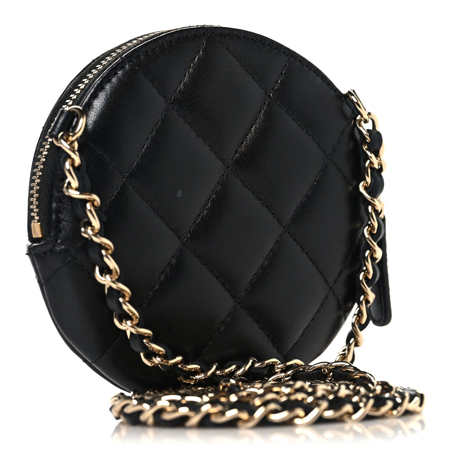 Chanel Lambskin Mini Camellia Bouquet Clutch With Chain Black 2 of 9