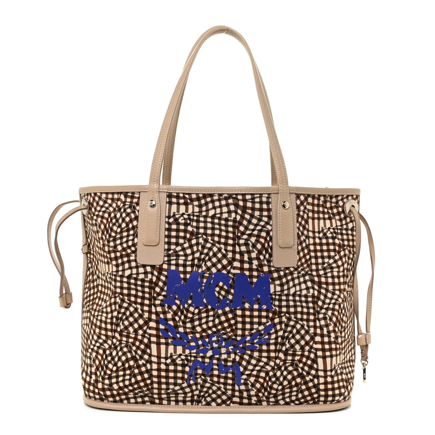 MCM Visetos Medium Liz Reversible Shopper Tote Beige 12 of 17