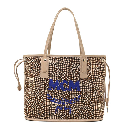 MCM Visetos Medium Liz Reversible Shopper Tote Beige 12 of 17