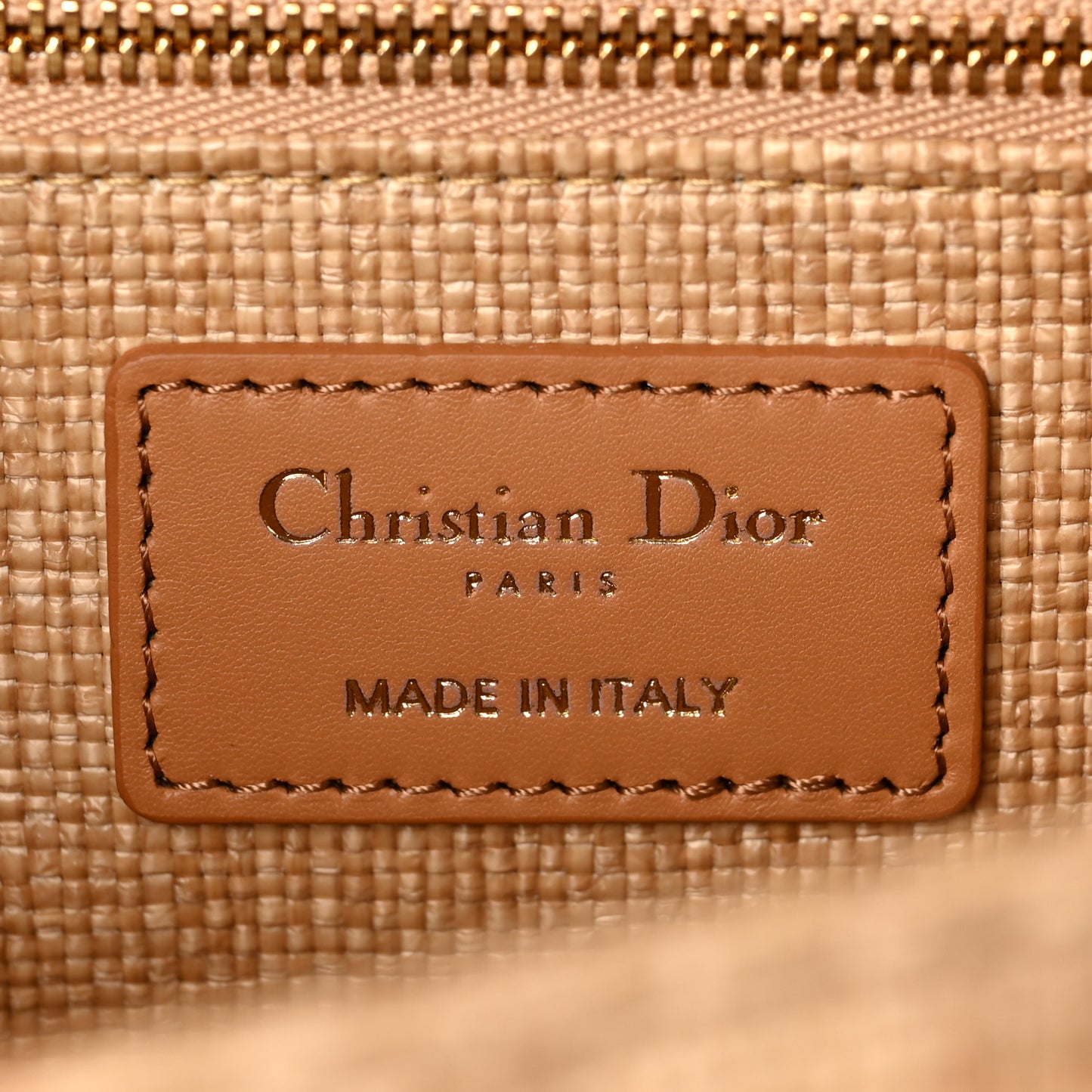 Raffia Calfskin 30 Montaigne Flap Bag Beige