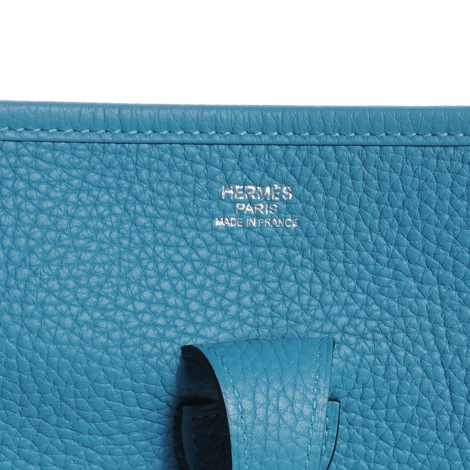Hermes Taurillon Clemence Evelyne III PM Turquoise 7 of 8