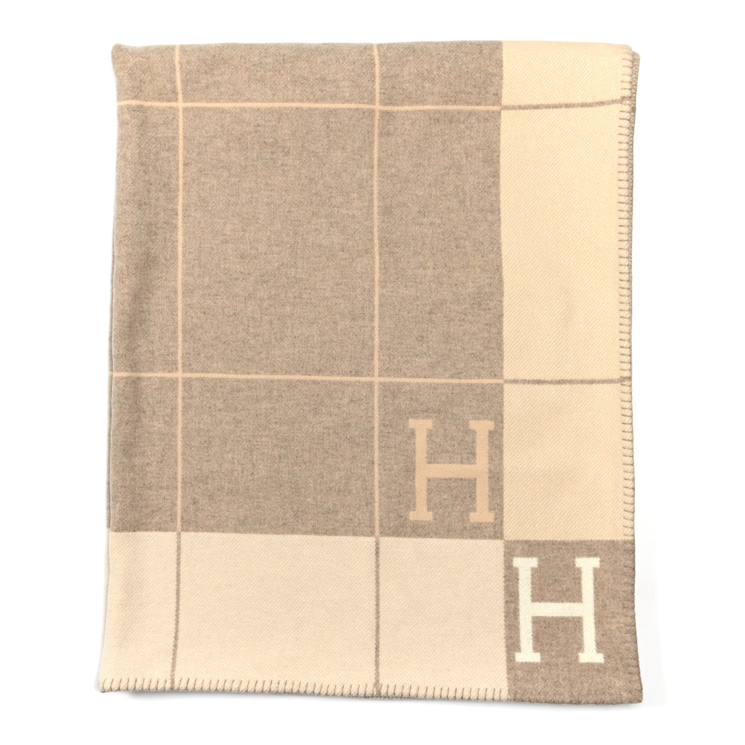 Hermes Wool Cashmere Avalon III Blanket Coco Camomille 1 of 3