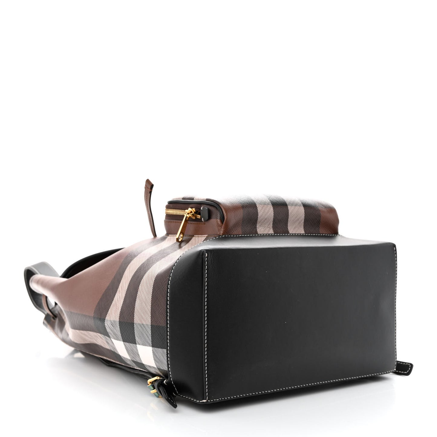 E-Canvas Check Medium Backpack Dark Birch Brown